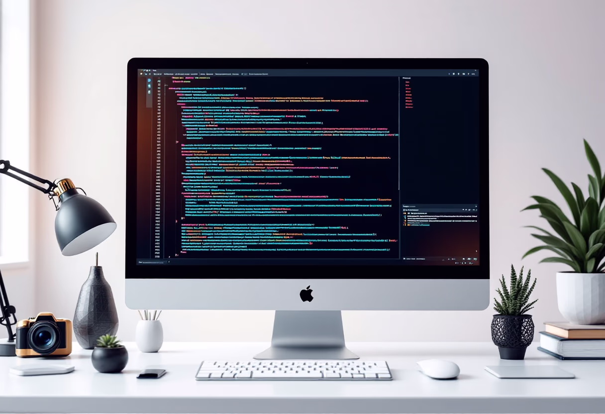 Code on a screen
